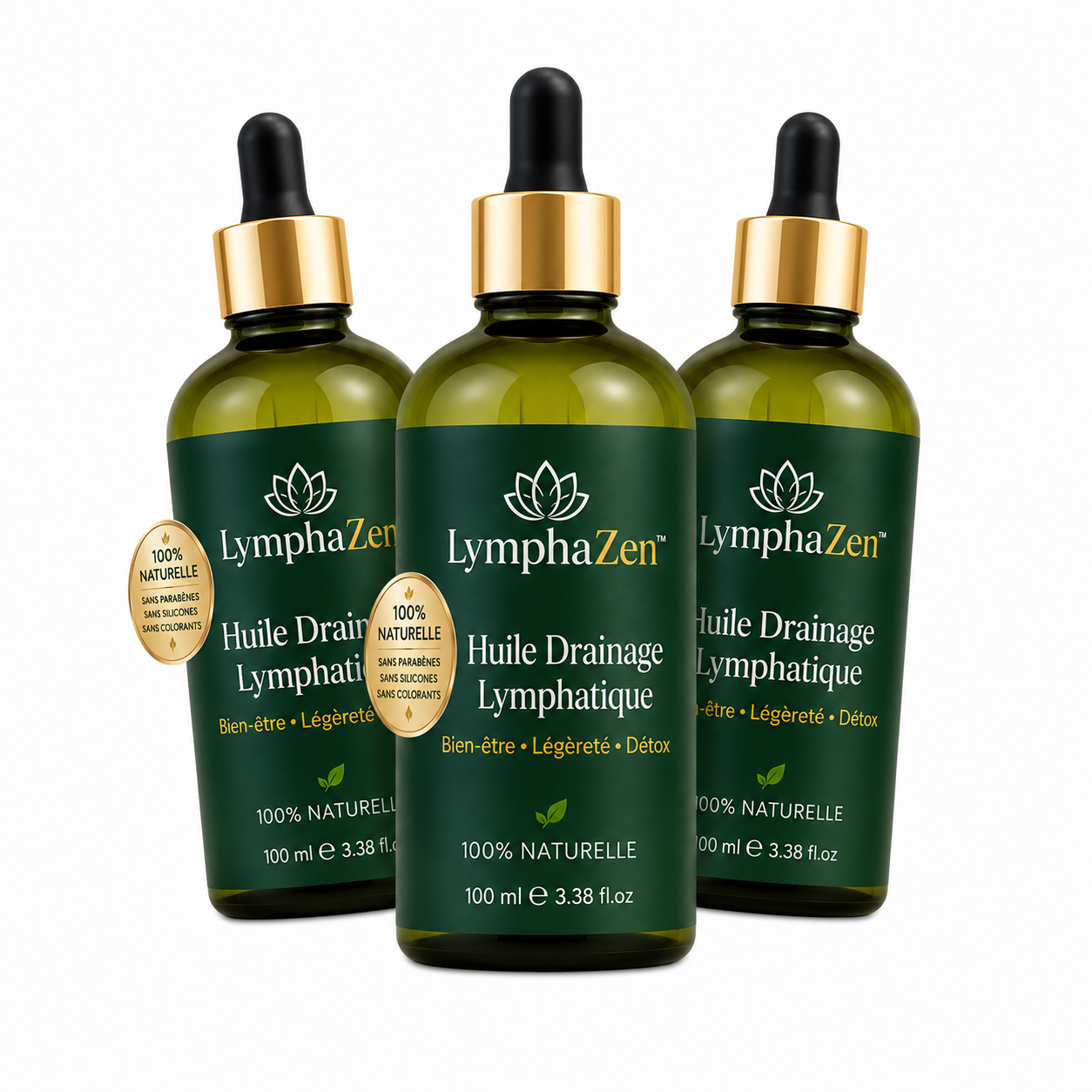 LymphaZen™ Huile Drainage Lymphatique | Éliminez les gonflements et retrouvez un corps léger !
