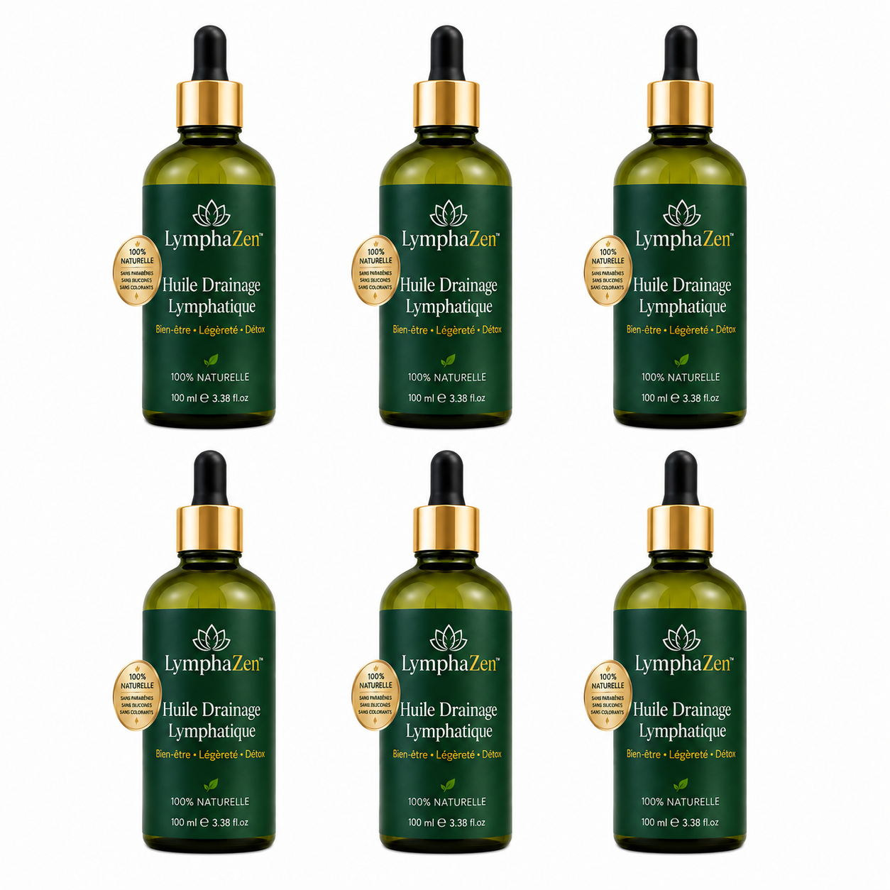 LymphaZen™ Huile Drainage Lymphatique | Éliminez les gonflements et retrouvez un corps léger !