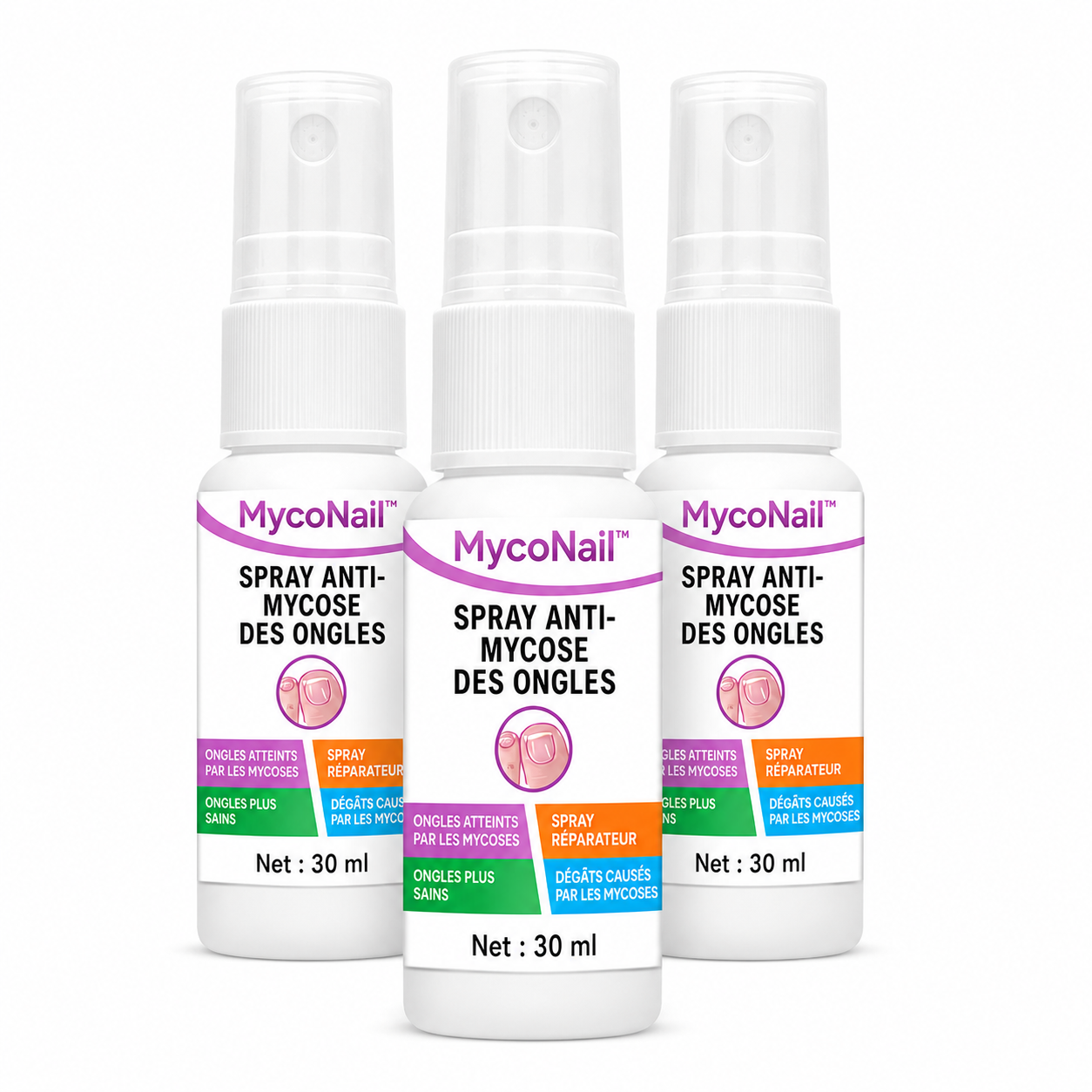 MycoNail™ Spray Anti-Mycose | Éliminez les champignons et retrouvez des ongles sains dès 7 jours !