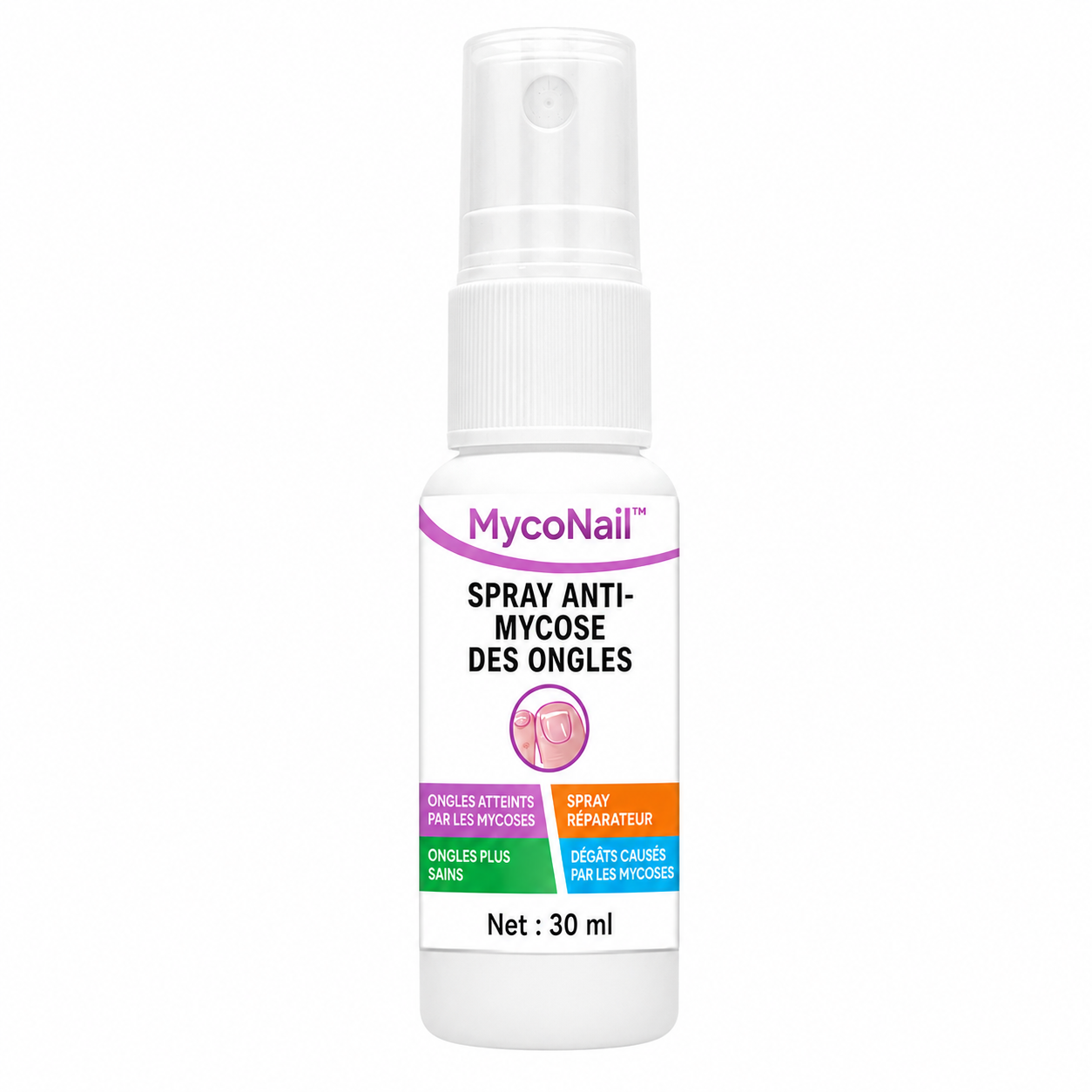 MycoNail™ Spray Anti-Mycose | Éliminez les champignons et retrouvez des ongles sains dès 7 jours !
