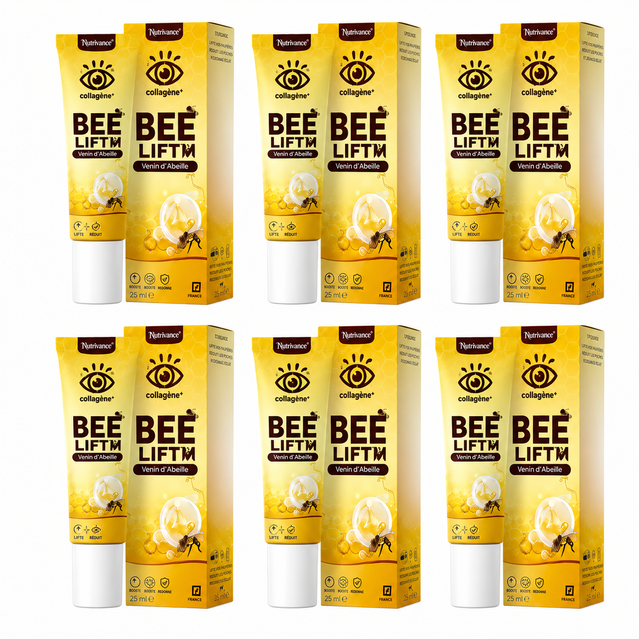 BeeLift™ Crème Yeux au Venin d’Abeille | Supprimez cernes, poches et rides dès 7 jours !