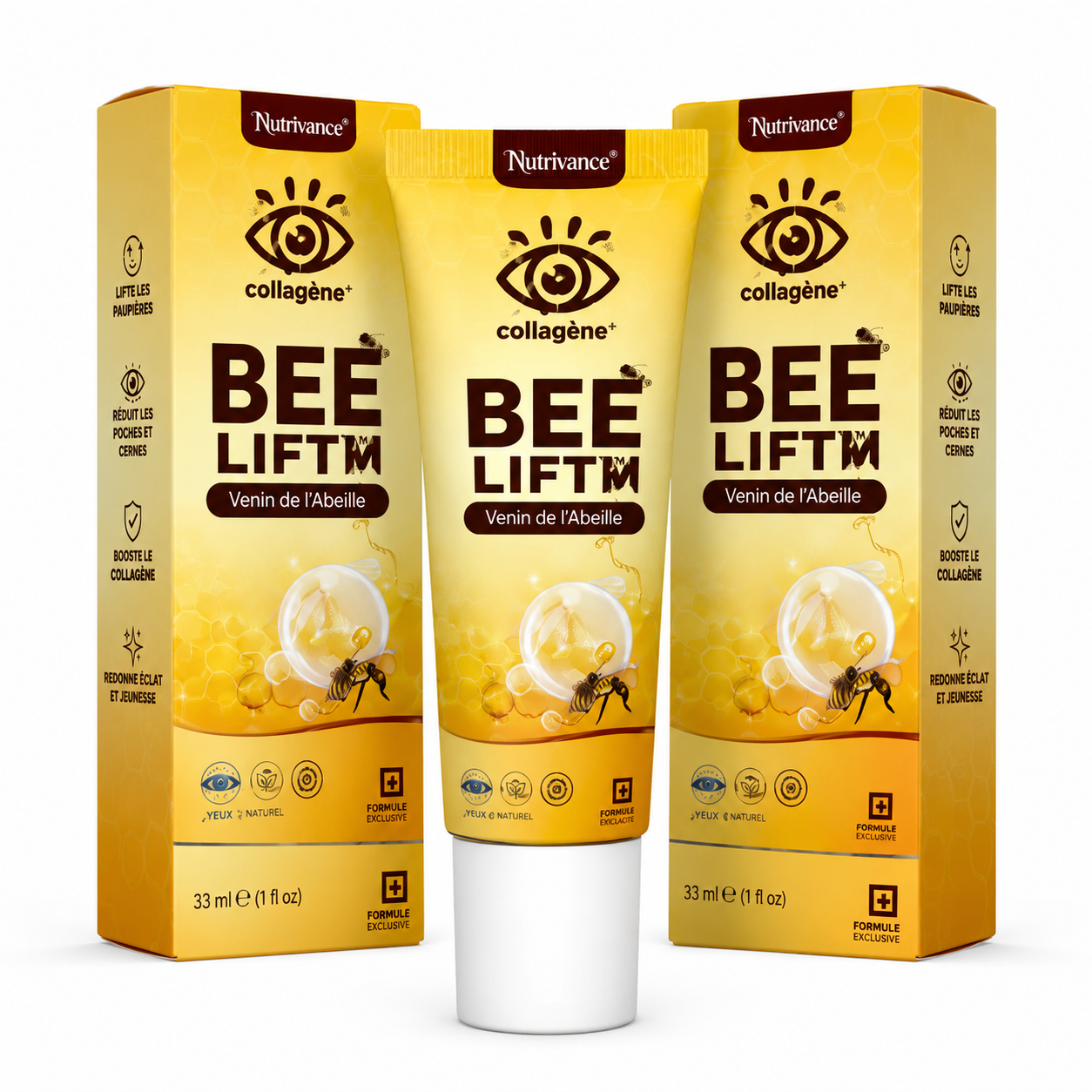 BeeLift™ Crème Yeux au Venin d’Abeille | Supprimez cernes, poches et rides dès 7 jours !