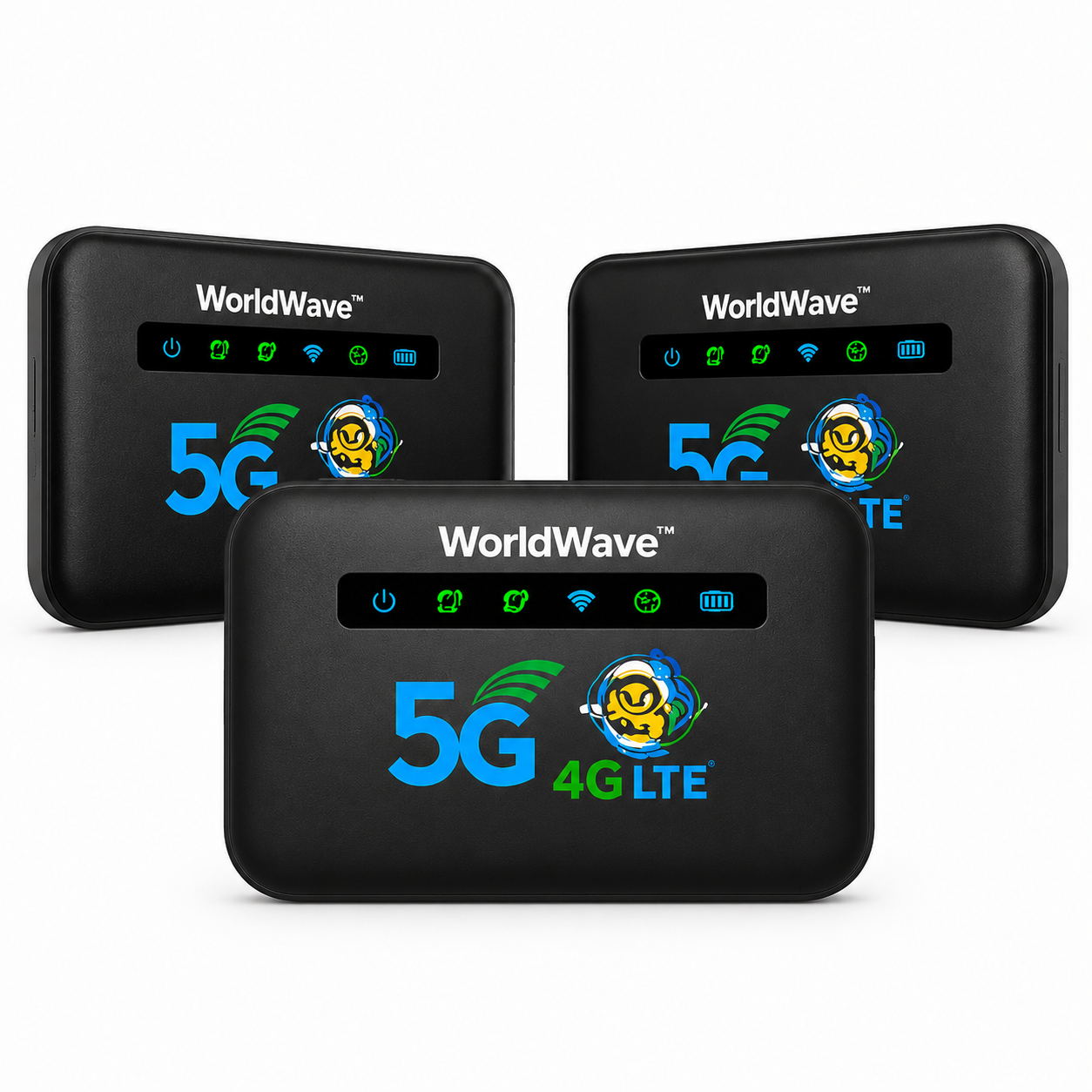 WorldWave™ Routeur WiFi Mondial | Internet 4G/5G dans 196 pays en 5 secondes chrono, sans surcoût !