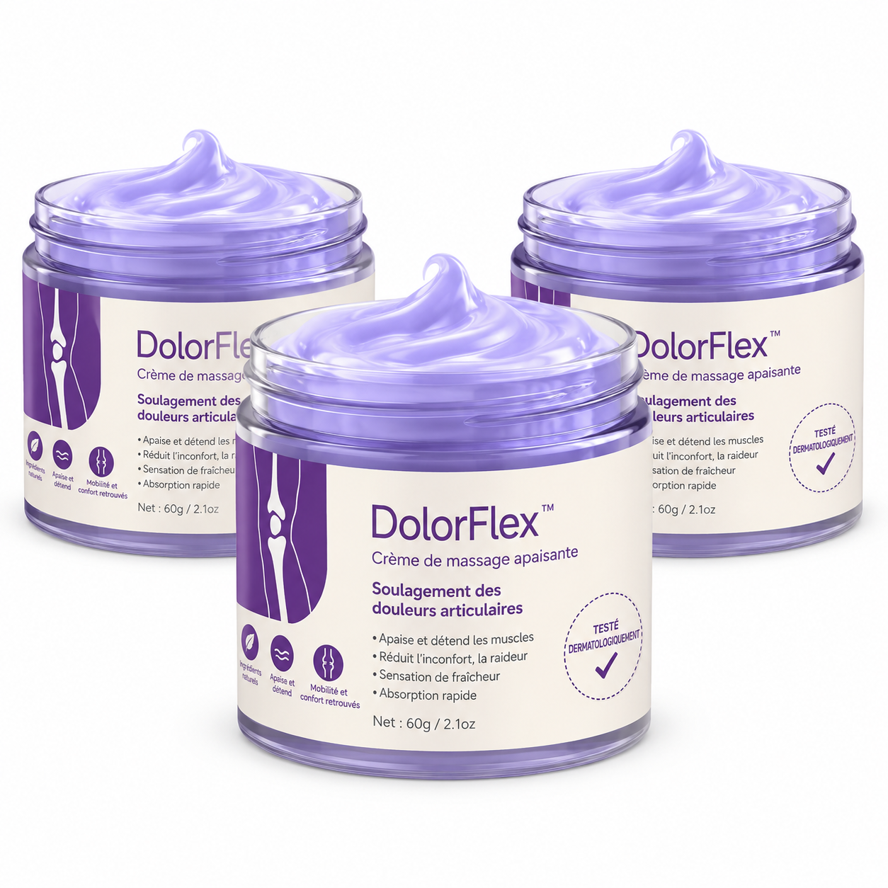 DolorFlex™ Crème articulaire | Élimine les douleurs articulaires jusqu'à 87 % en seulement 48 heures !
