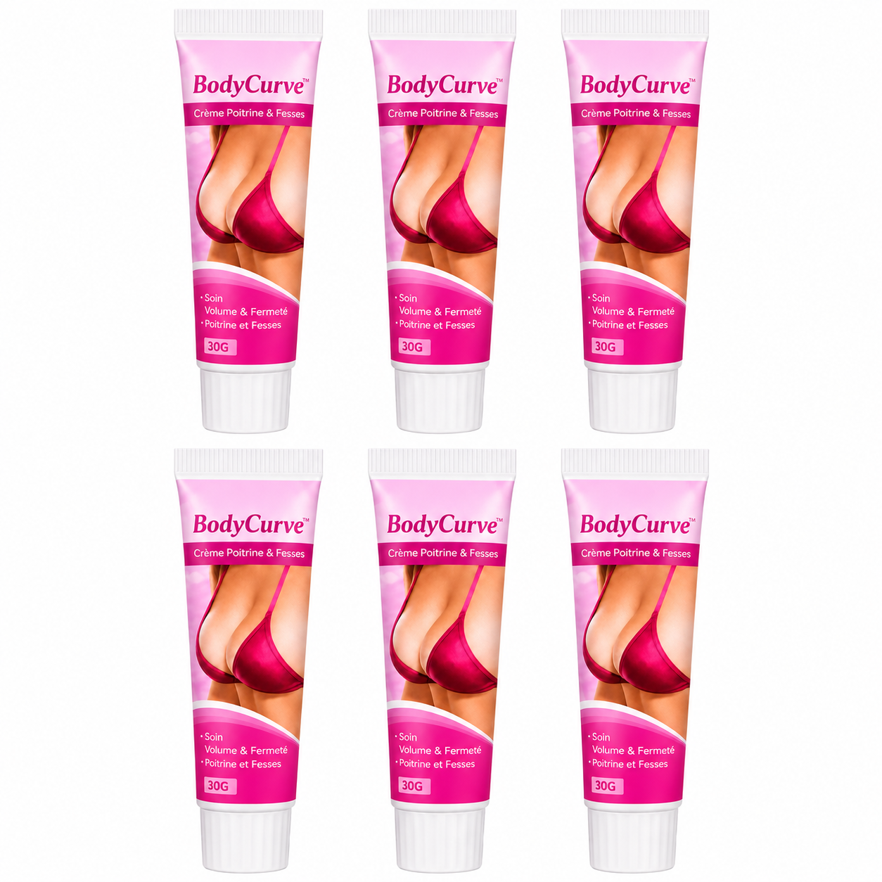 BodyCurve™ Crème Poitrine & Fesses | Augmentez vos formes en quelques minutes et affichez un volume irrésistible !