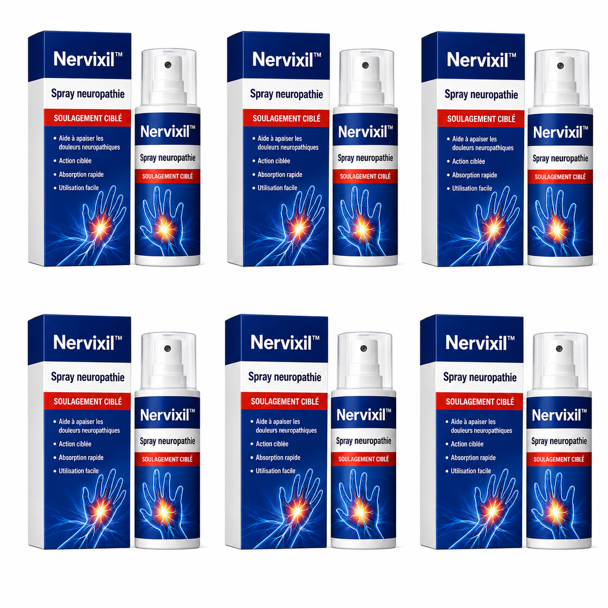 Nervixil™ Spray Neuropathie | Stoppez picotements et engourdissements dès la première application !