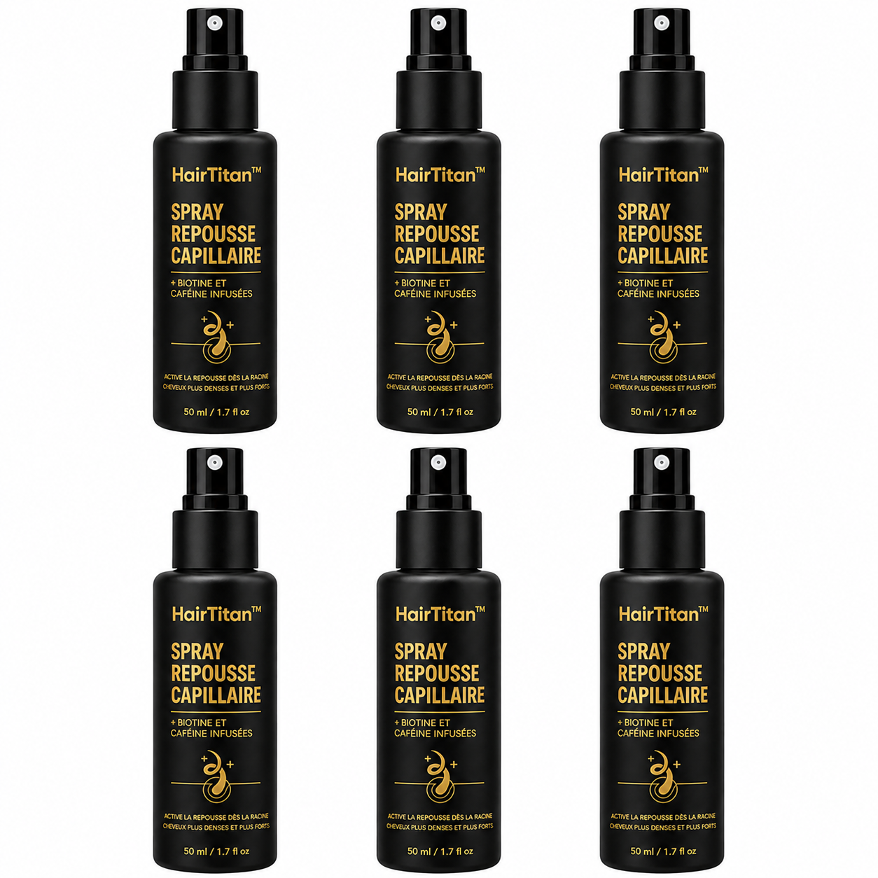 HairTitan™ Spray Repousse Capillaire | Retrouvez des cheveux plus denses en seulement 14 jours !