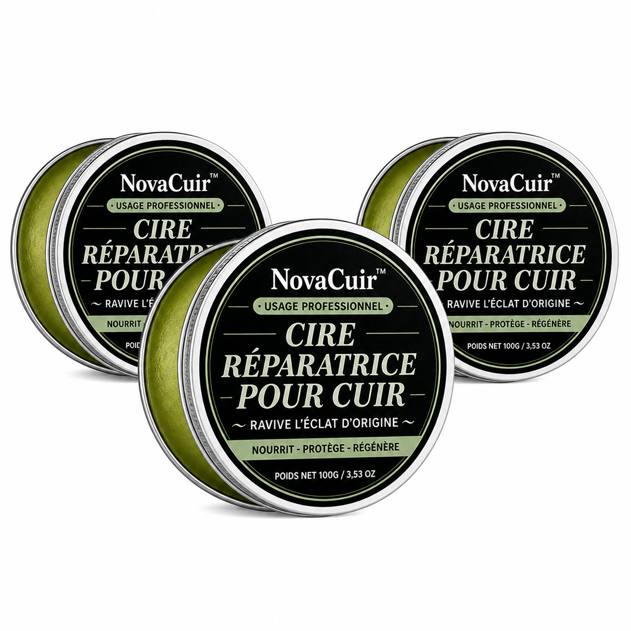 NovaCuir™ Baume Rénovateur Universel | Remettez à neuf tous vos cuirs usés ou craquelés en 15 minutes chrono !