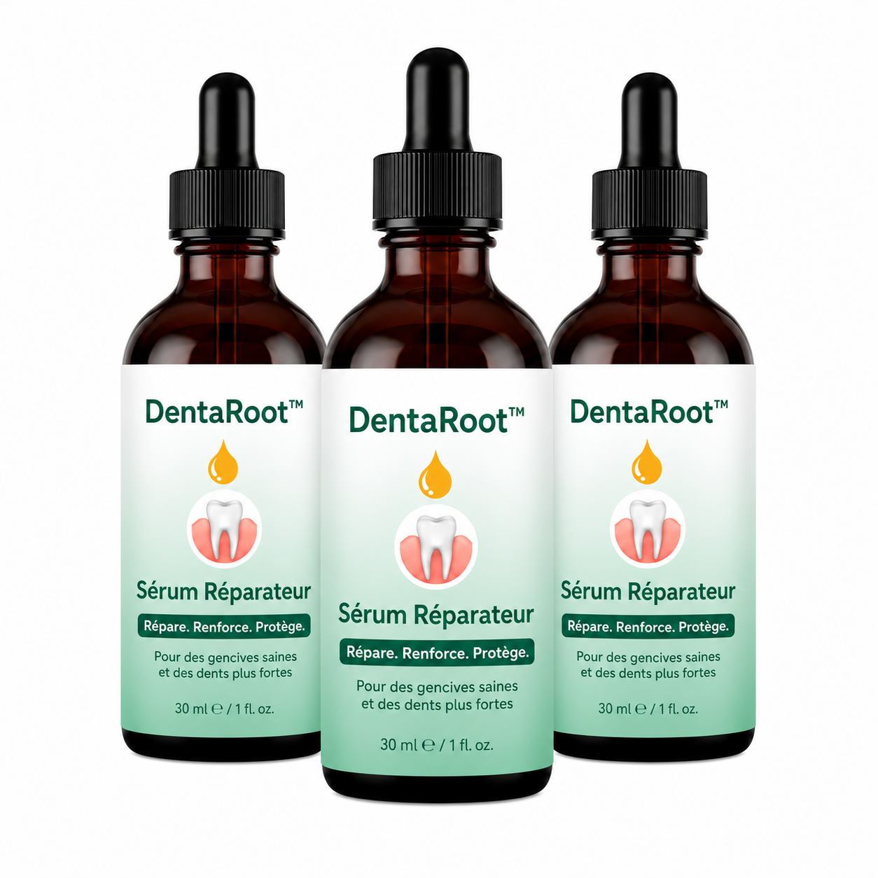 DentaRoot™ Sérum Réparateur | Stoppez la rétractation et sauvez vos dents en seulement 4 jours !