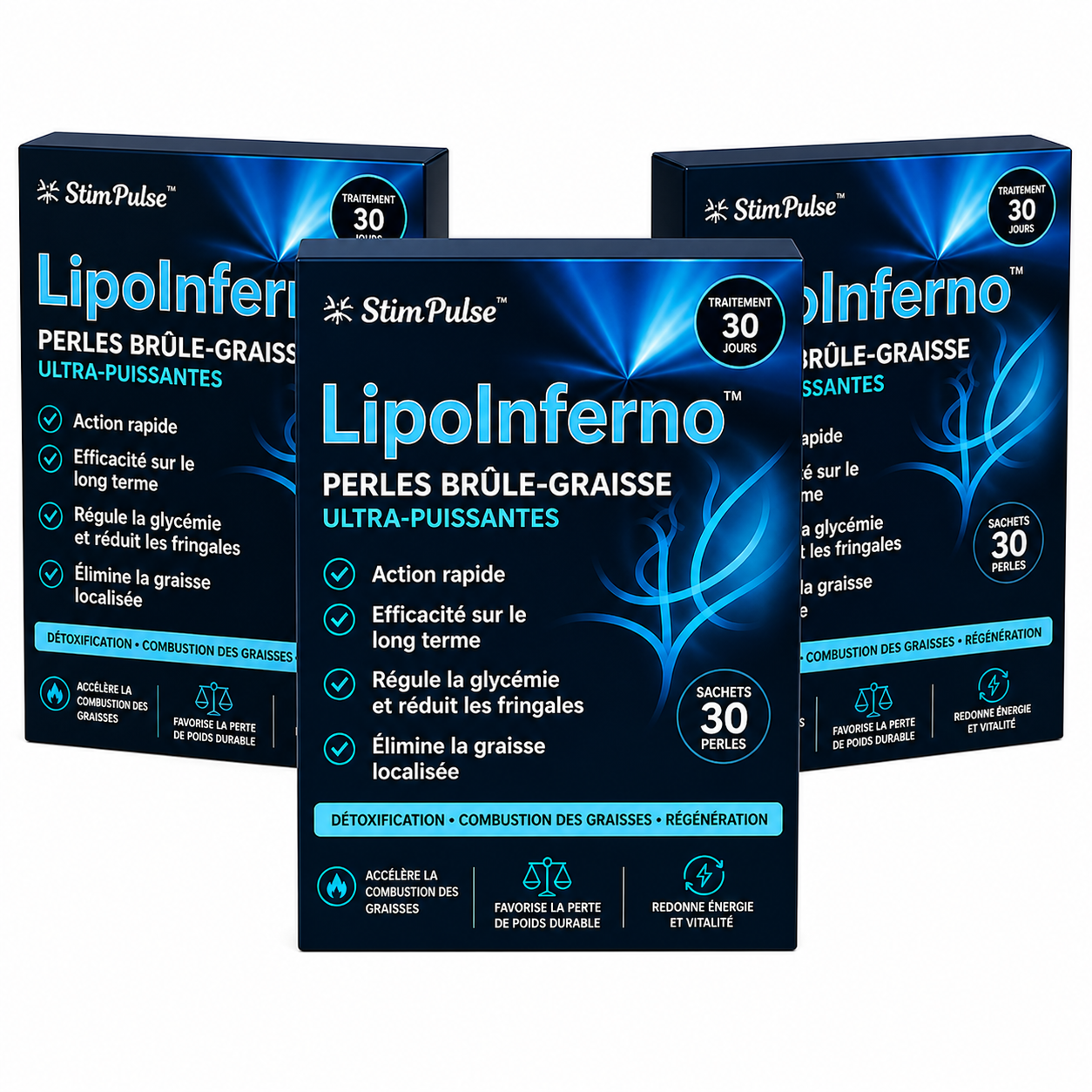 LipoInferno™ Perles Brûle-Graisse Ultra-Puissantes | Éliminent 6 kg de graisse en 5 jours seulement!