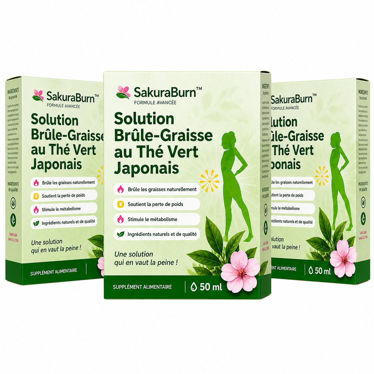 SakuraBurn™ Solution Brûle-Graisse au Thé Vert Japonais | Dissout 5 kg de graisse abdominale en 7 jours — sans régime ni sport!