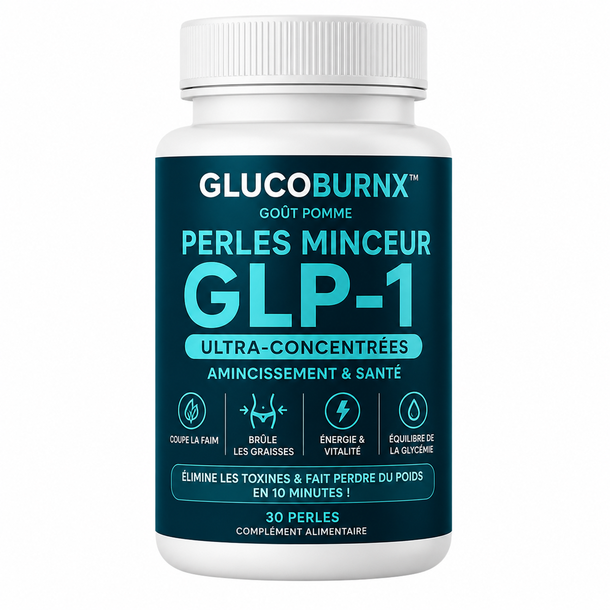 GlucoBurnX™ Perles Minceur GLP-1 Ultra-Concentrées | Élimine les toxines et fait perdre du poids en 10 minutes!