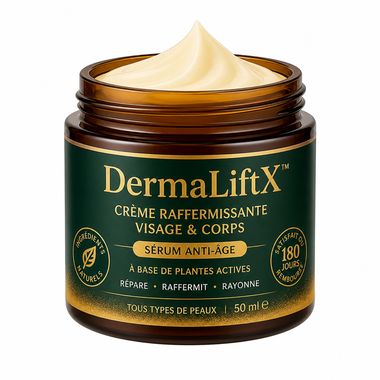 DermaLiftX™ Crème Raffermissante Visage & Corps | Lifte, hydrate et raffermit votre peau en 10 minutes chrono!