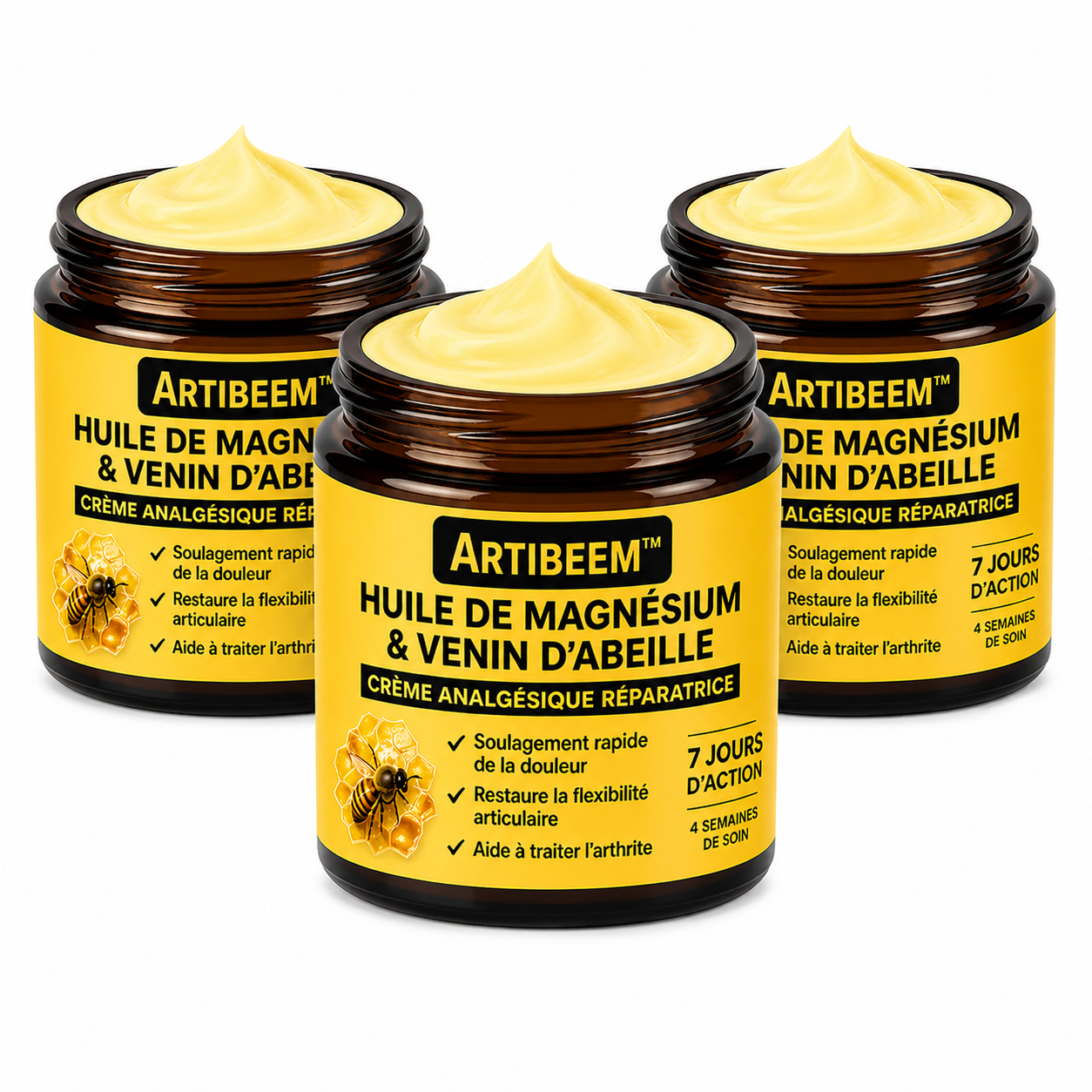 Artibeem™ Crème Anti-douleur au Magnésium et au Venin d'Abeille | Supprime vos douleurs articulaires en un instant!