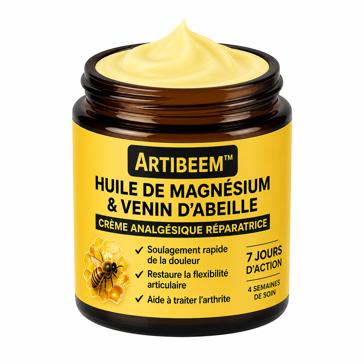 Artibeem™ Crème Anti-douleur au Magnésium et au Venin d'Abeille | Supprime vos douleurs articulaires en un instant!