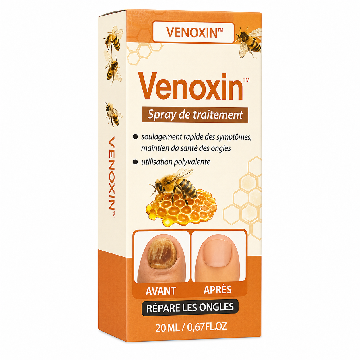 Venoxin™ Spray de traitement des ongles au venin d'abeille | Répare vos ongles en un instant!