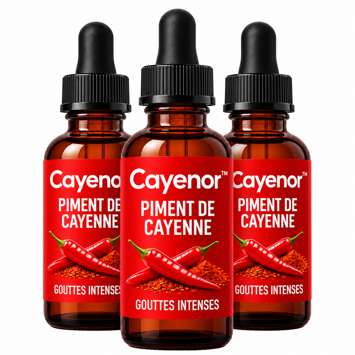 Cayenor™ Gouttes Intenses au Piment de Cayenne | Retrouvez une érection en 3 minutes chrono !