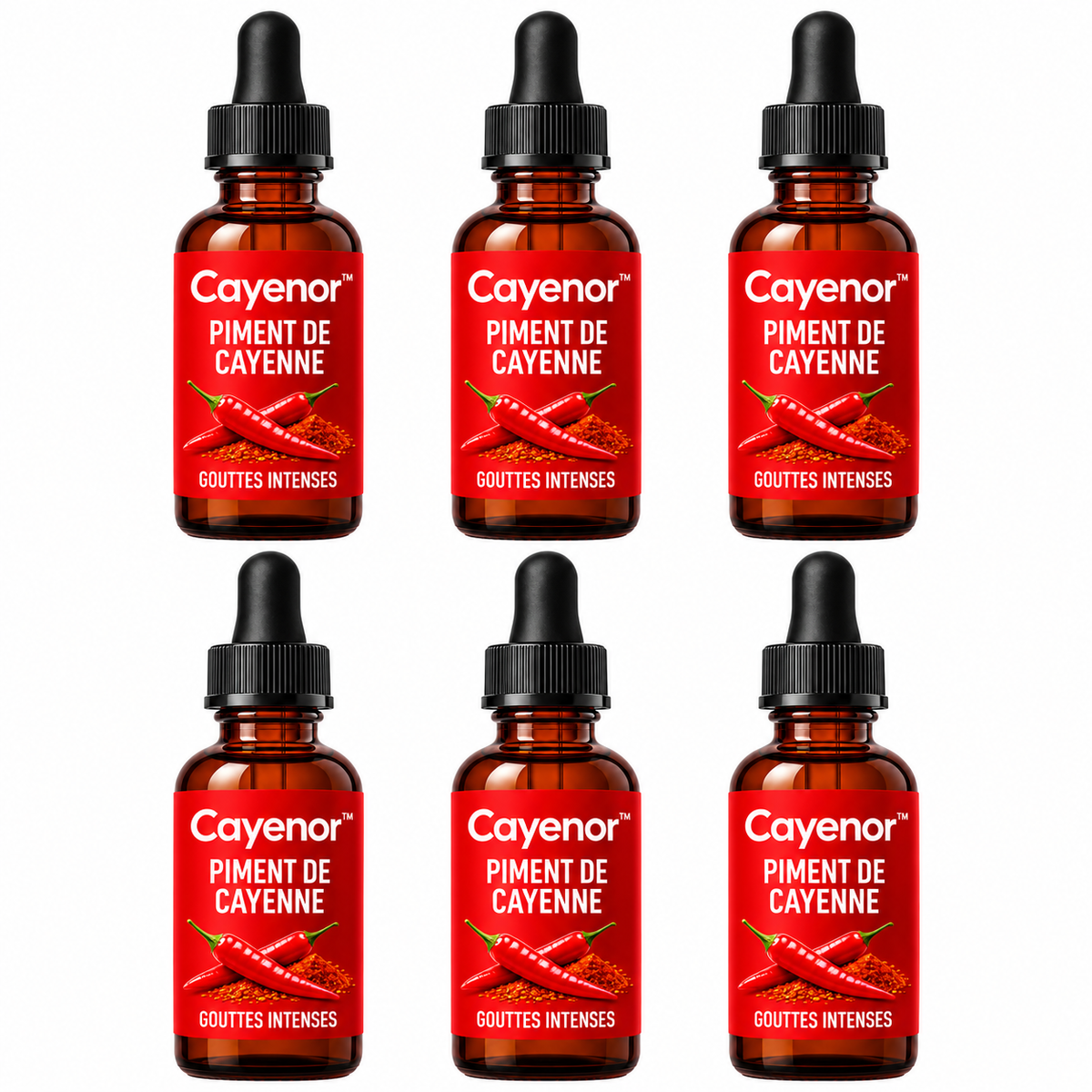Cayenor™ Gouttes Intenses au Piment de Cayenne | Retrouvez une érection en 3 minutes chrono !