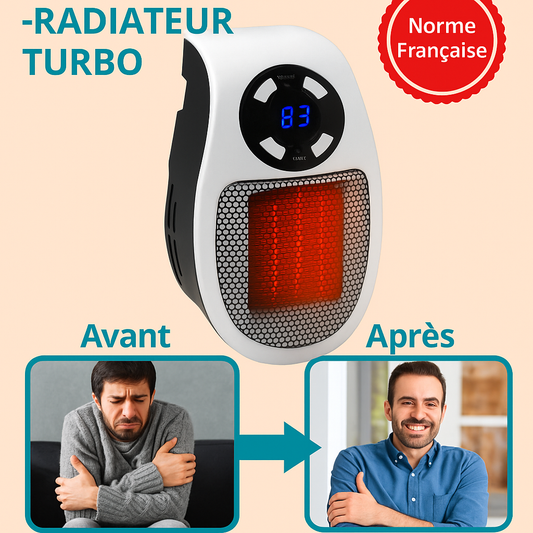 ThermoJet™ Mini-Radiateur Turbo | Réchauffe une pièce glacée en 2 minutes – tout en divisant votre facture par 2!