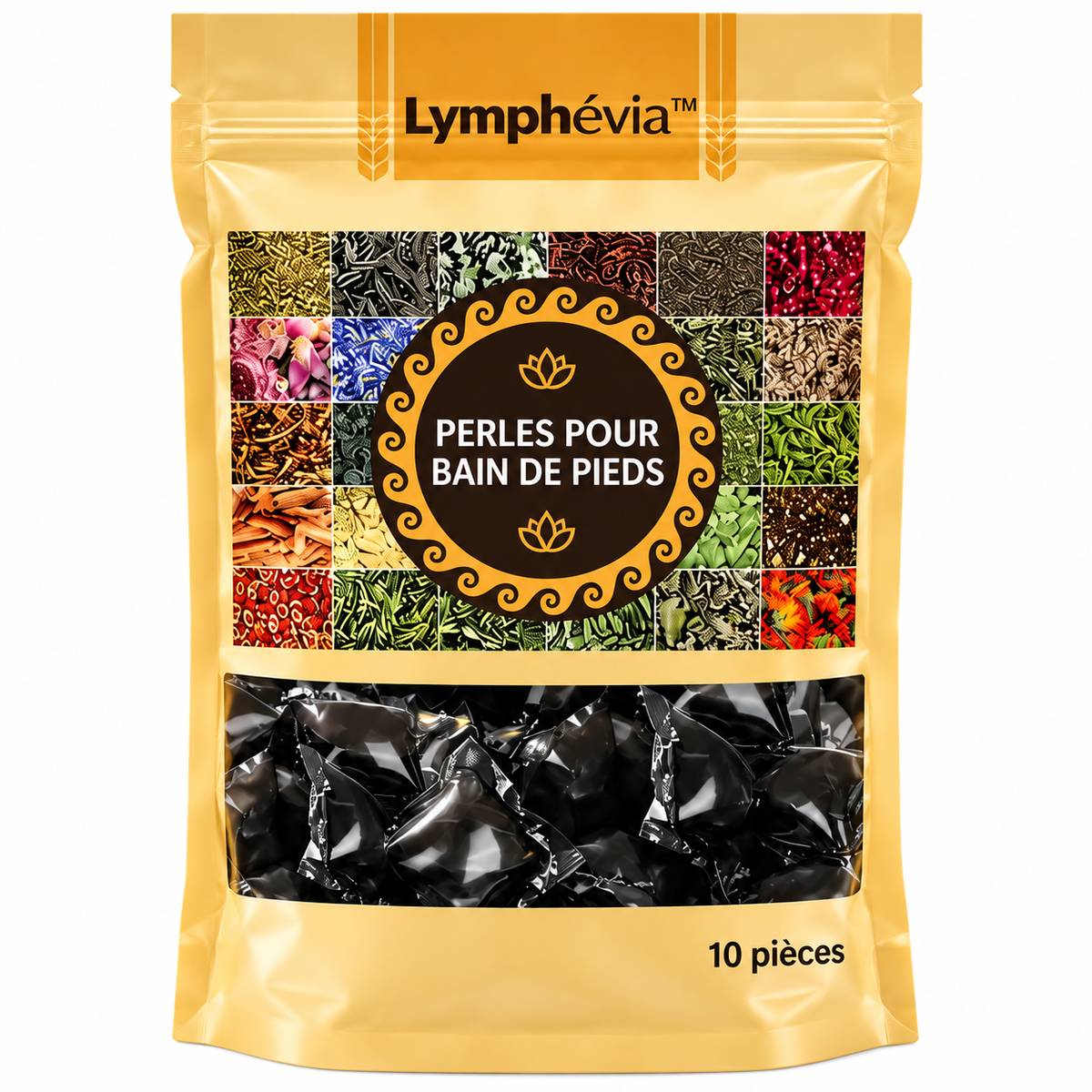 Lymphévia™ Perles Détox Lymphatique pour Bain de Pieds | Drainez les toxines et retrouvez une énergie totale en 20 minutes !