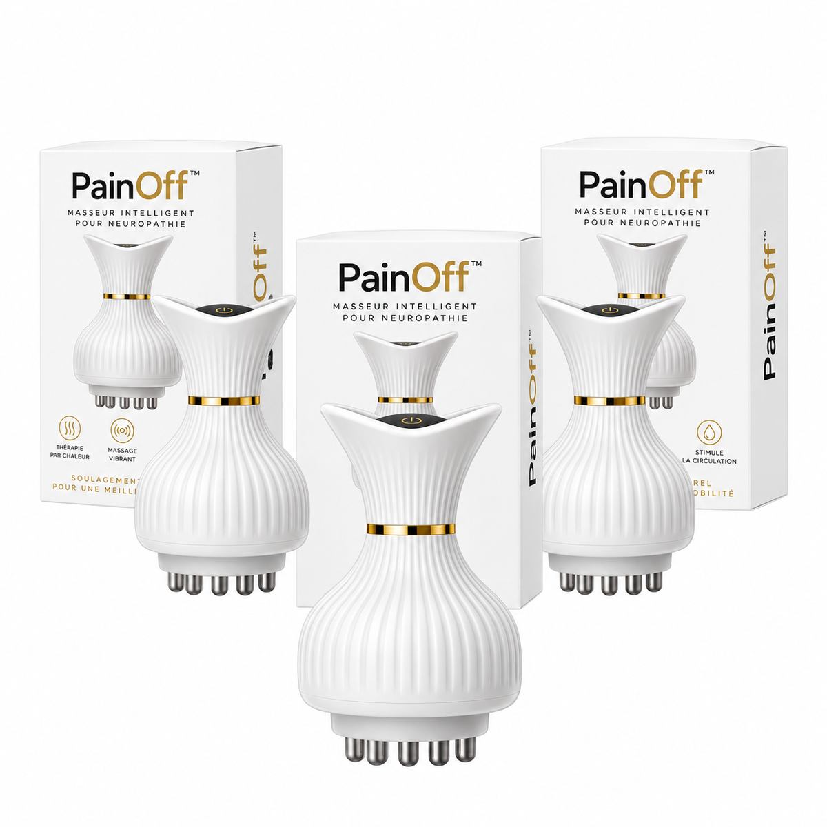 PainOff™ Masseur Neuropathie 4-en-1 | Apaisez brûlures, picotements et engourdissements en 15 minutes !