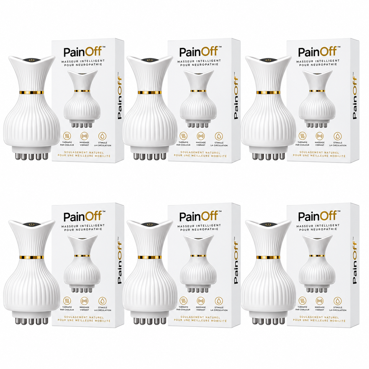PainOff™ Masseur Neuropathie 4-en-1 | Apaisez brûlures, picotements et engourdissements en 15 minutes !