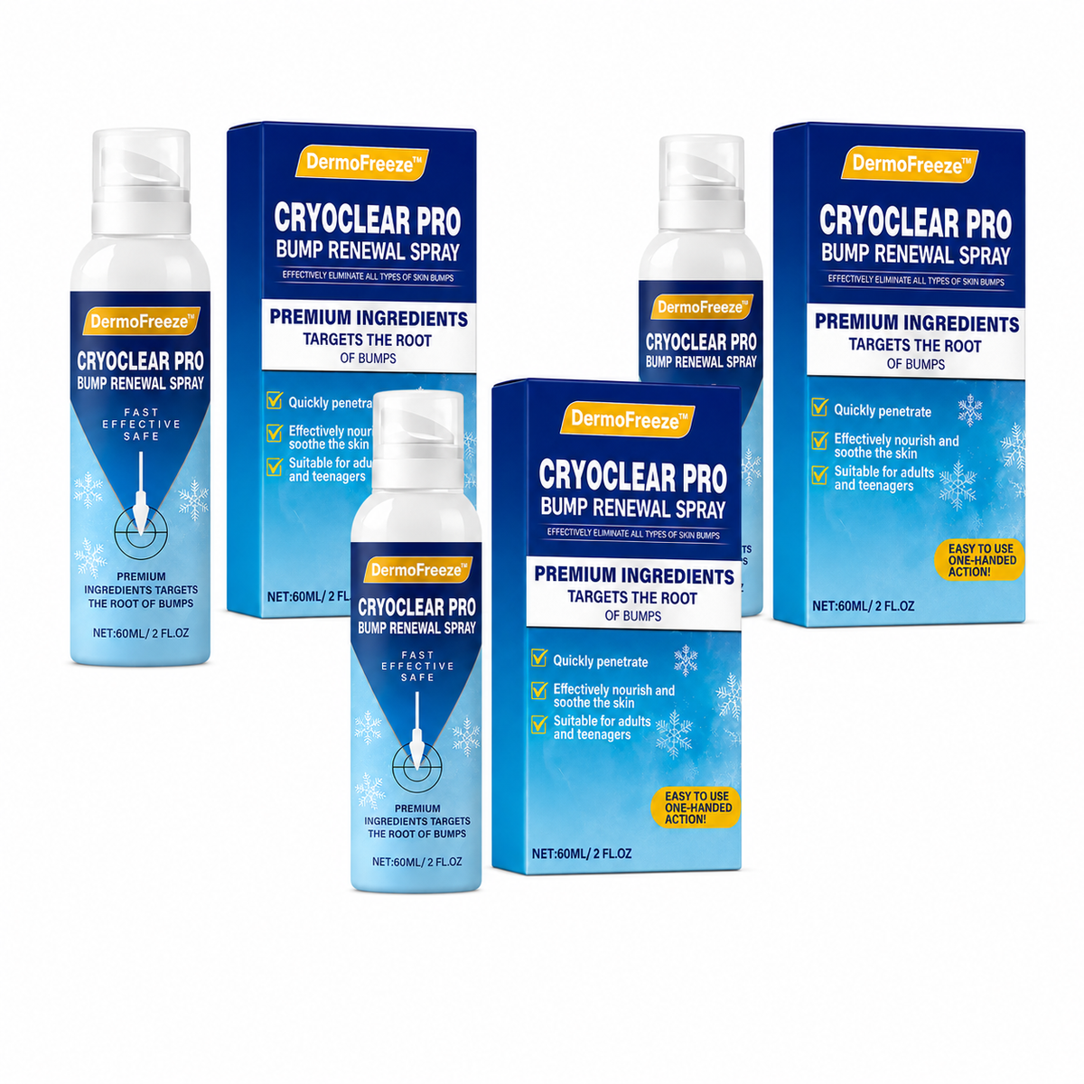 DermoFreeze™ Spray Cryo Anti-Imperfections | Supprime verrues, bosses et rugosités visibles dès les premières applications !
