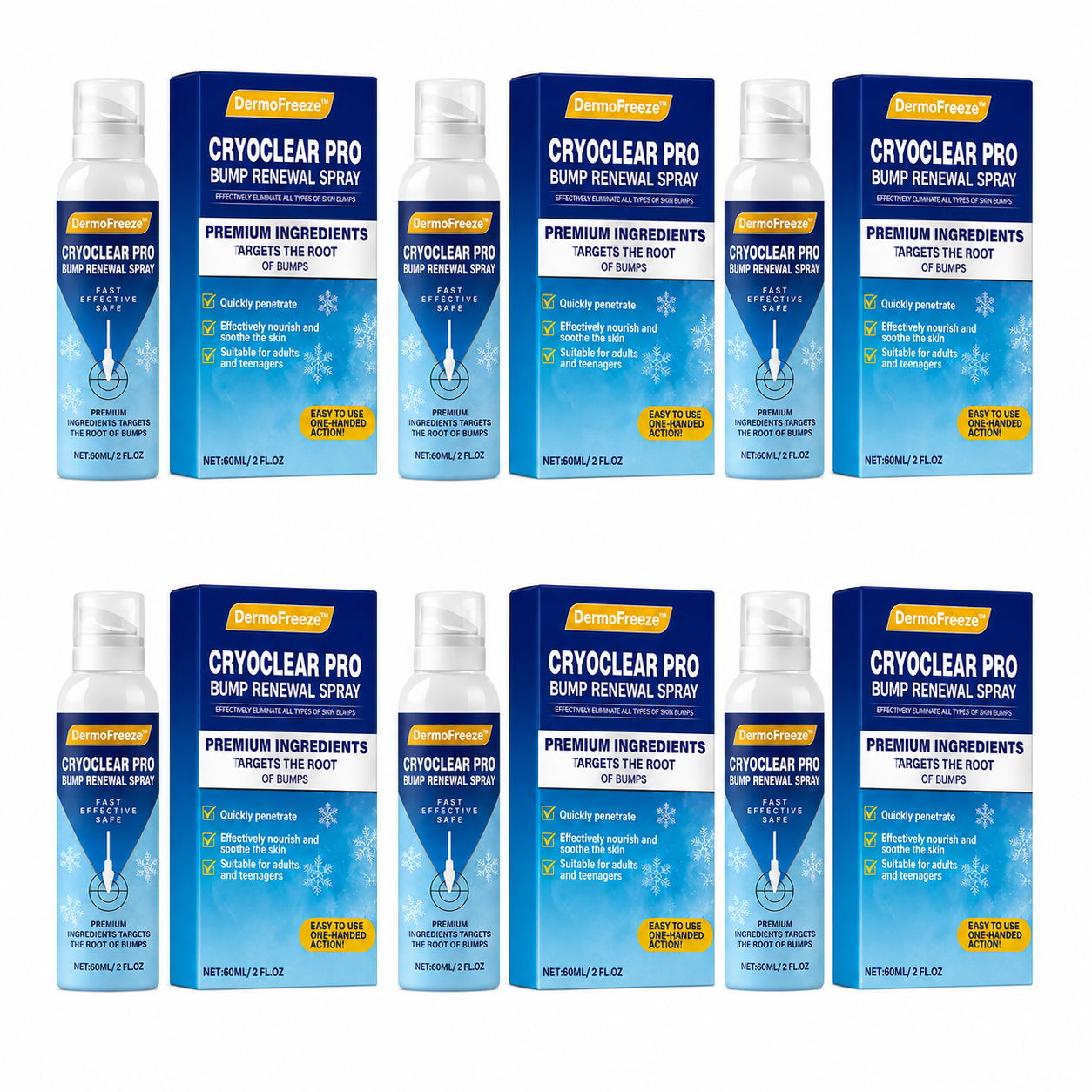DermoFreeze™ Spray Cryo Anti-Imperfections | Supprime verrues, bosses et rugosités visibles dès les premières applications !