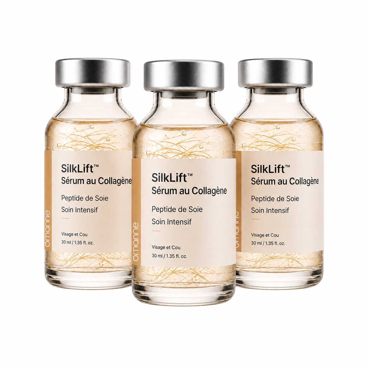 SilkLift™ Sérum Coréen Liftant aux Peptides de Soie | Lissez les rides et retendez votre visage dès la première application !