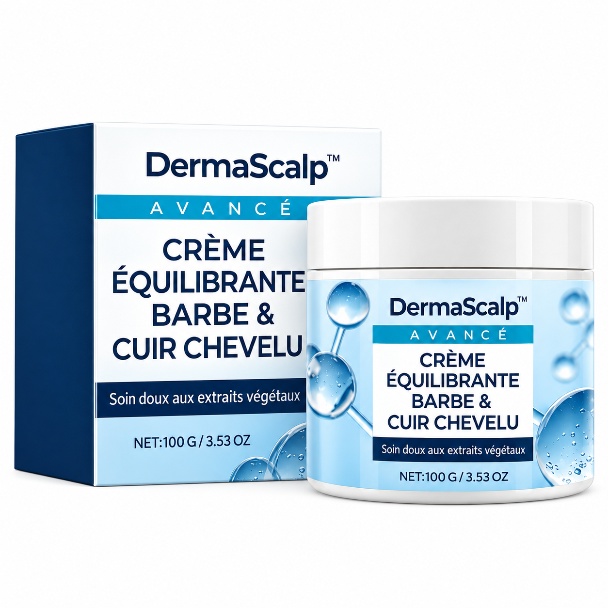 DermaScalp™ Crème Barbe & Cuir Chevelu Anti-Pellicules | Stoppez les démangeaisons et retrouvez une peau nette en 7 jours !