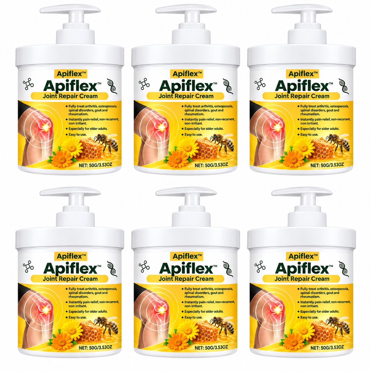 Apiflex™ Crème Articulations au Venin d’Abeille | Soulagez vos douleurs en 4 minutes, sans pilules ni injections !
