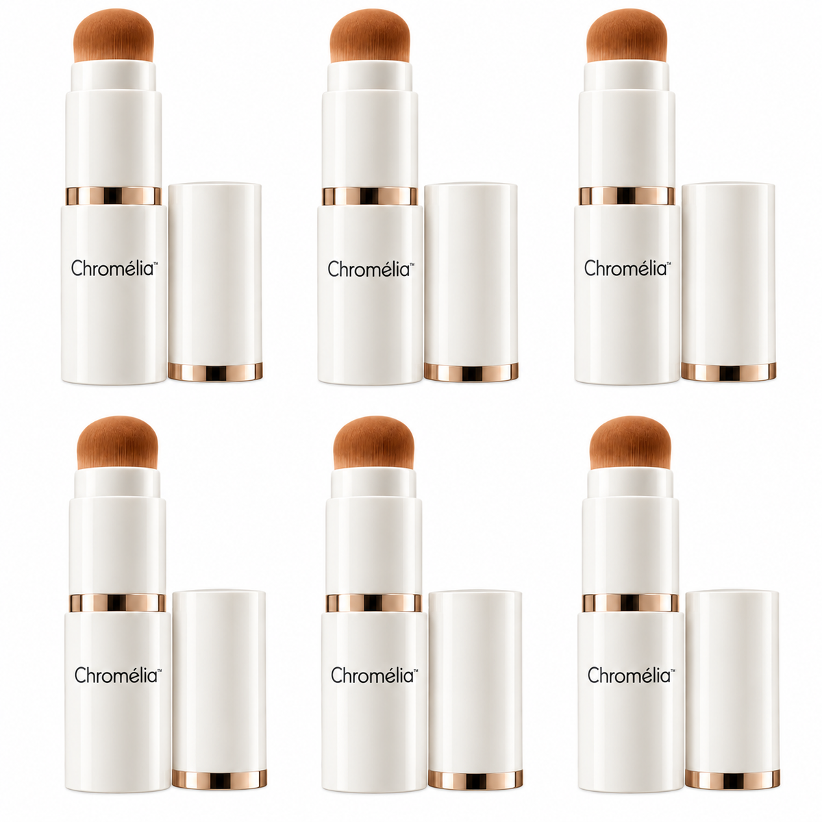 Chromélia™ Stick Fond de Teint 2‑en‑1 Adaptation Instantanée | Teint parfait sans démarcation dès l’application!