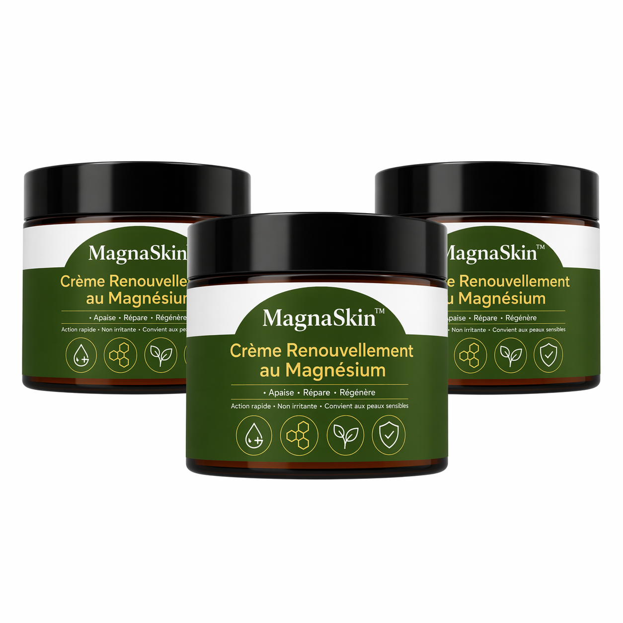 MagnaSkin™ Crème Renouvellement au Magnésium | Répare la peau, efface imperfections et apaise les plaques en 7 minutes !