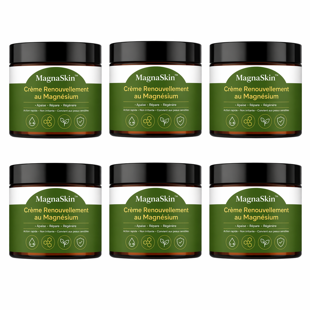 MagnaSkin™ Crème Renouvellement au Magnésium | Répare la peau, efface imperfections et apaise les plaques en 7 minutes !