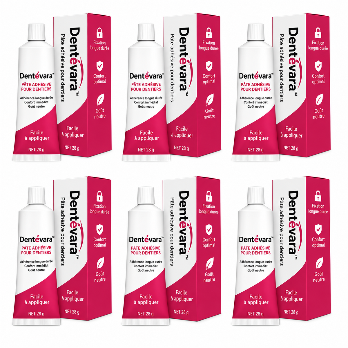 Dentévara™ Pâte Fixative pour Dentier | Fixez votre dentier solidement et retrouvez un confort parfait en 5 minutes !