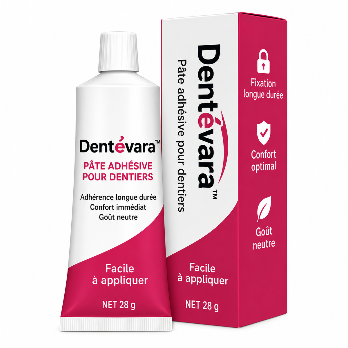 Dentévara™ Pâte Fixative pour Dentier | Fixez votre dentier solidement et retrouvez un confort parfait en 5 minutes !