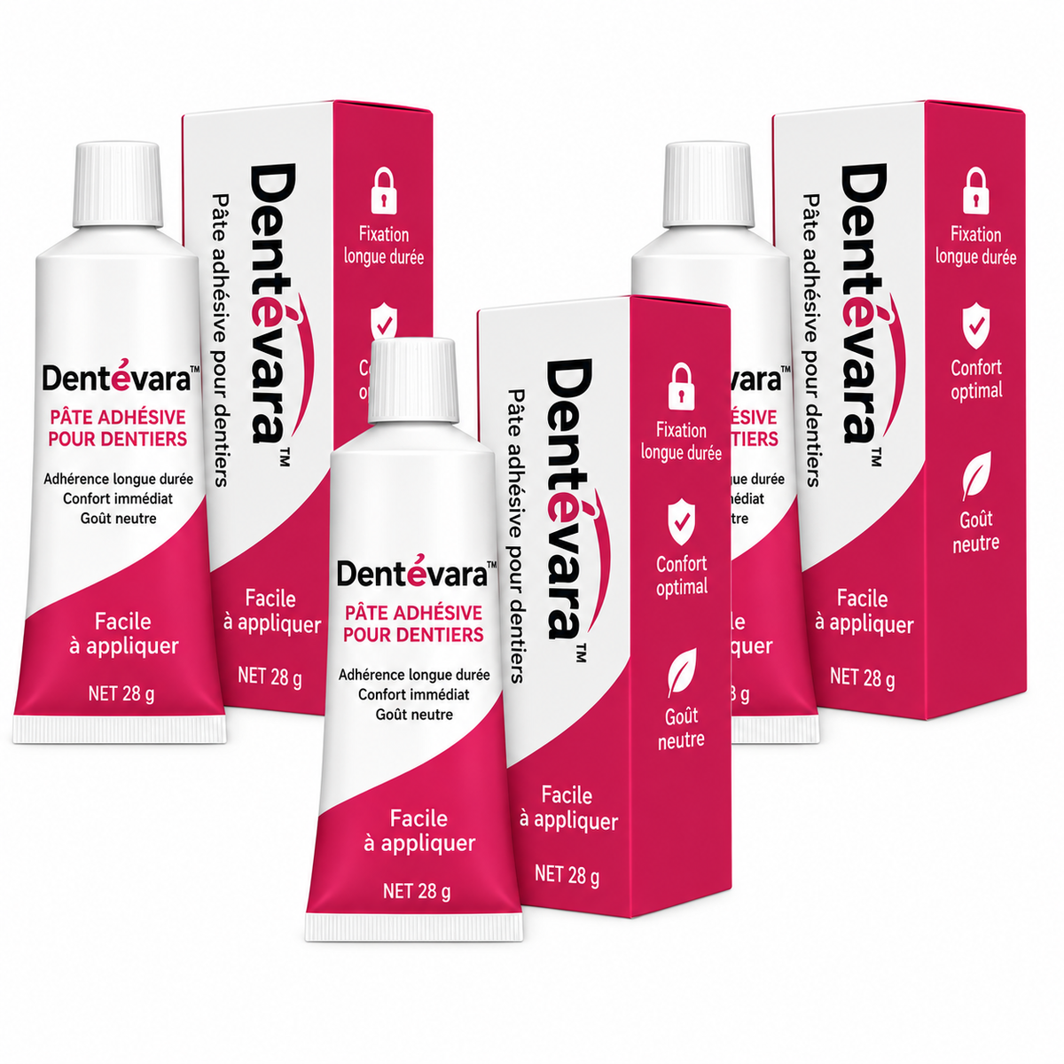 Dentévara™ Pâte Fixative pour Dentier | Fixez votre dentier solidement et retrouvez un confort parfait en 5 minutes !