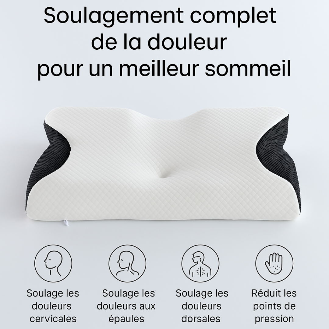 Nuvencia™ Oreiller Premium à Mémoire de Forme | Une nuit entière sans douleur