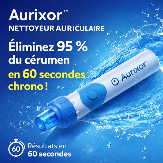 Aurixor™ Nettoyeur Auriculaire | Éliminez 95 % du cérumen en 60 secondes chrono !