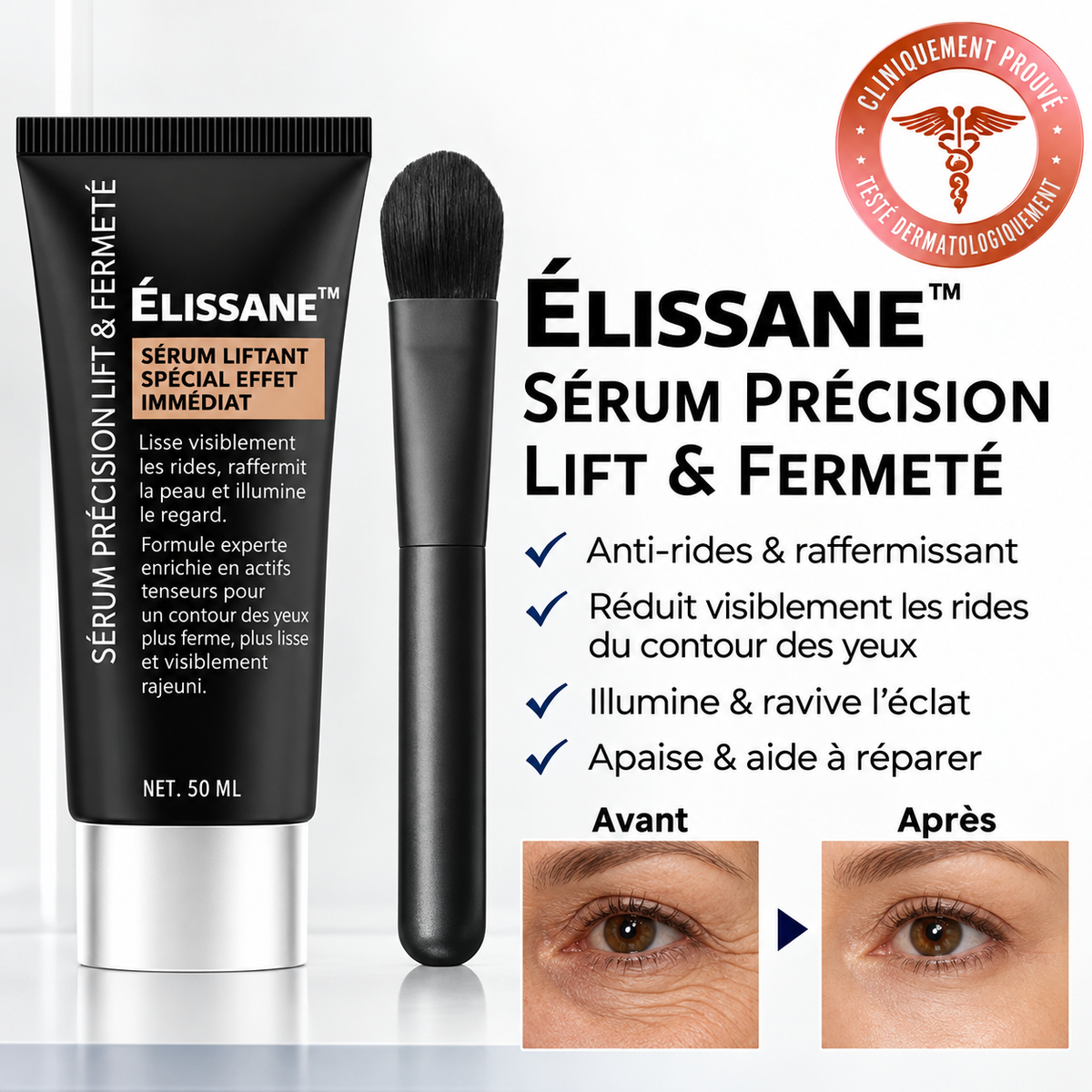Élissane™ Sérum Précision Lift & Fermeté | Efface vos rides et retend la peau en 7 minutes!