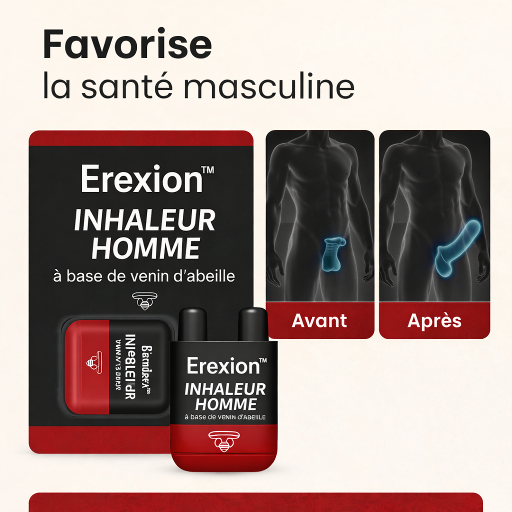 Erexion™ Inhaleur Prostate au Venin d’Abeille | Retrouvez une érection ferme et immédiate en 3 minutes !