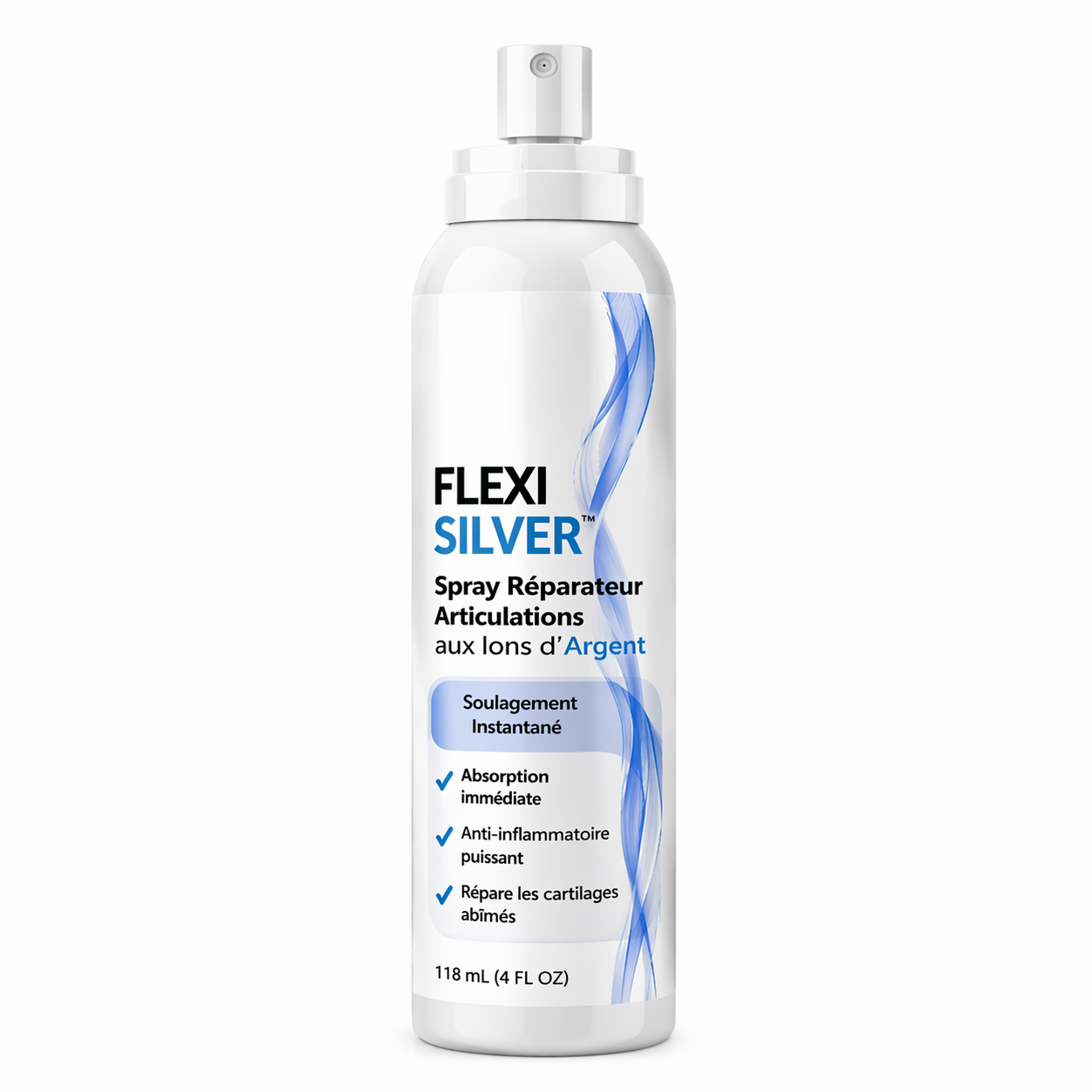 FlexiSilver™ Spray Réparateur Articulations aux Ions d’Argent | Réparez les articulations et stoppez la douleur en 3 minutes !