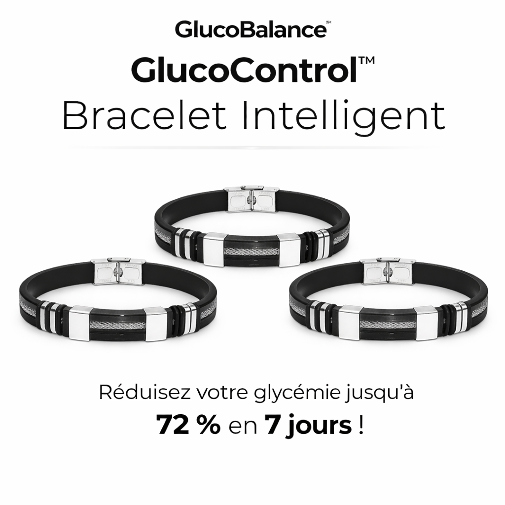 GlucoControl™ Bracelet Intelligent | Réduisez votre glycémie jusqu’à 72 % en 7 jours !