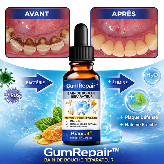 GumRepair™ Solution Buccale | Répare vos gencives et stoppe les saignements en 3 minutes !