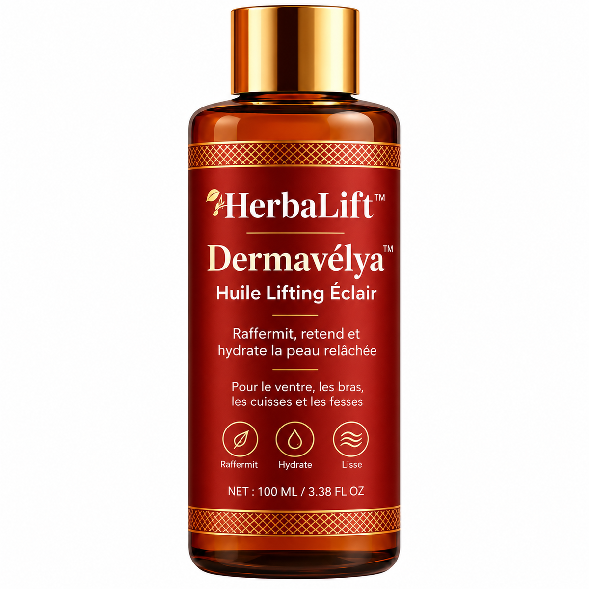 Dermavélya™ Huile Lifting Éclair | Raffermit une peau flasque en 24h chrono!