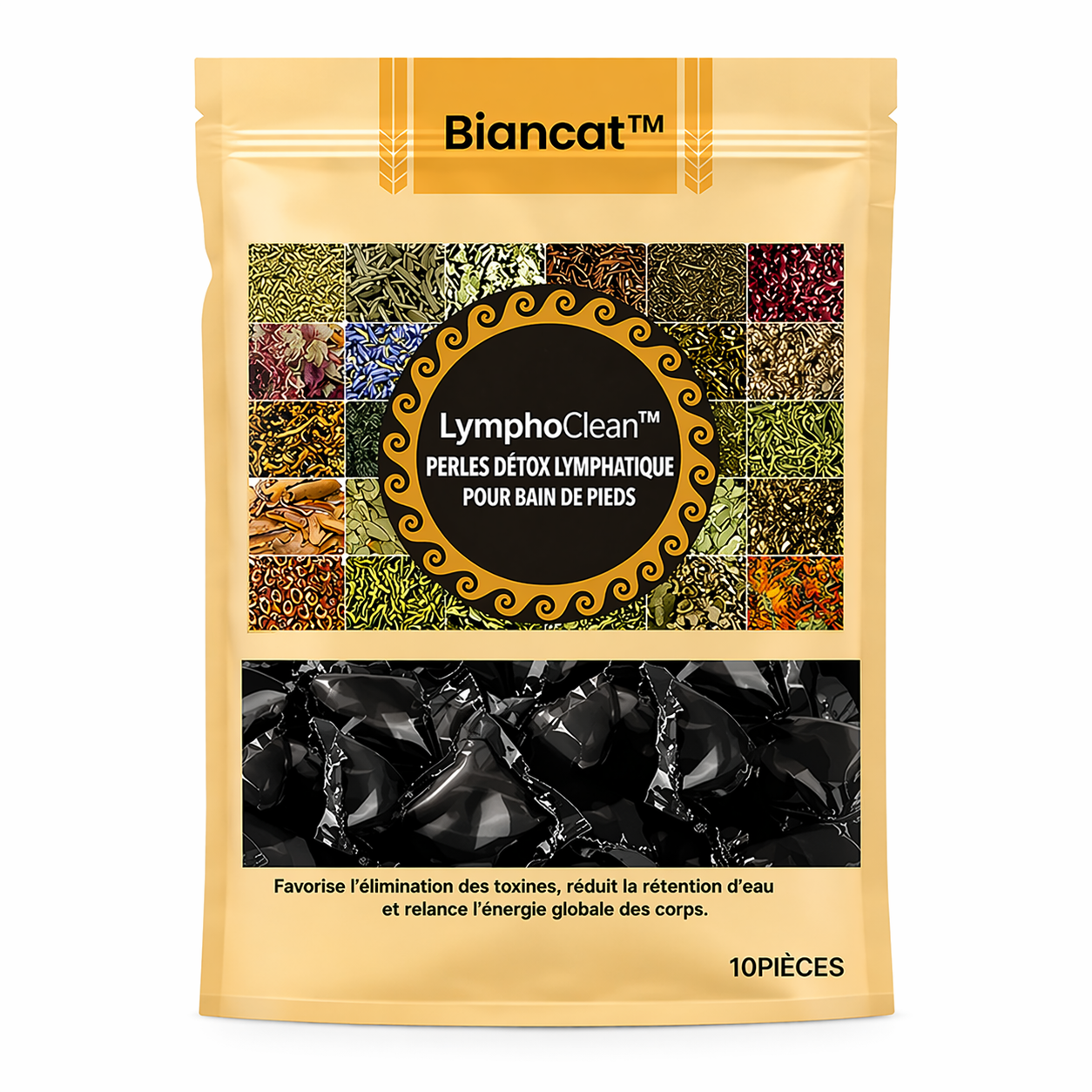 LymphoClean™ Perles Détox Lymphatique pour Bain de Pieds | Drainez les toxines et retrouvez une énergie totale en 20 minutes !