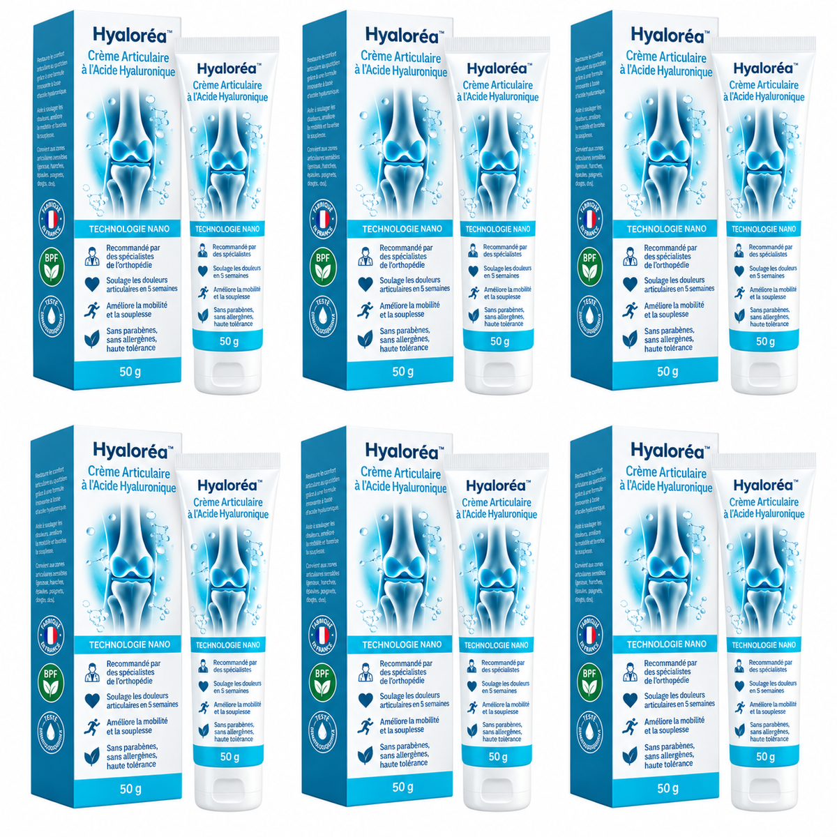 Hyaloréa™ Crème Articulaire à l’Acide Hyaluronique | Soulagez vos douleurs en 60 secondes !