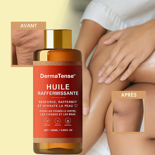 DermaTense™ Huile Raffermissante | Retend la peau relâchée jusqu’à 98 % en 24 heures!