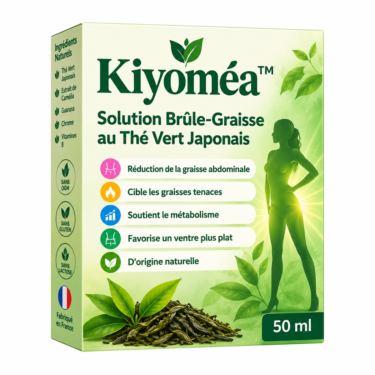 Kiyoméa™ Brûleur de Graisse au Thé Vert Japonais | Perdez 5 kg de ventre en 7 jours sans bouger de votre canapé!