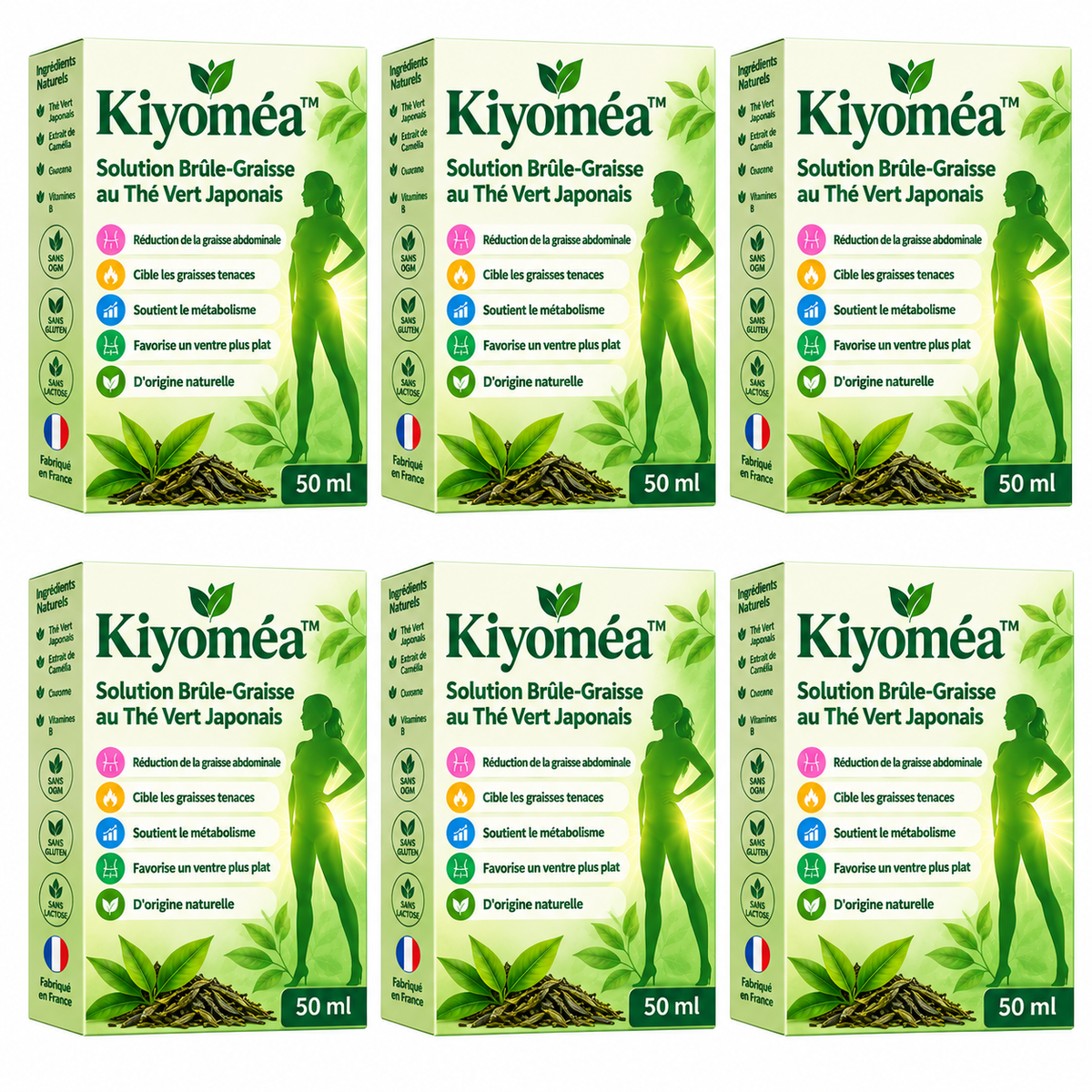 Kiyoméa™ Brûleur de Graisse au Thé Vert Japonais | Perdez 5 kg de ventre en 7 jours sans bouger de votre canapé!